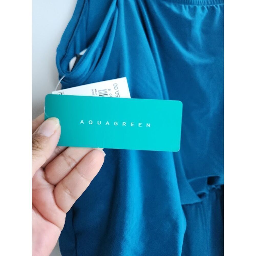 NWT Aqua Green Women Teal Blue/Green Romper Swimwear size 24 - Picture 4 of 10